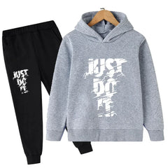 Sportswear Boys and Girls Hoodie+Pants 2-piece Set 3-14 Years Old