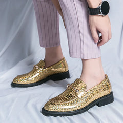 Glossy Leather  High-end Banquet  Loafers Shoes