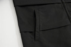 Spliced Jacket9Loose Lapel Long Sleeve Zipper Fly
